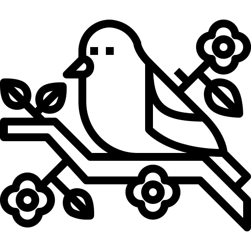 Bird bird flight feathers icon