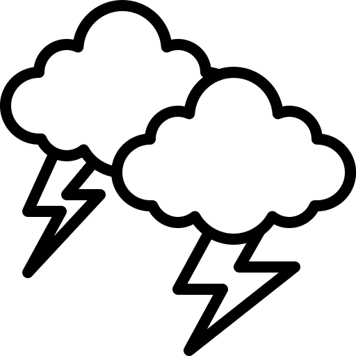 Storm weather forecast bolt lightning icon