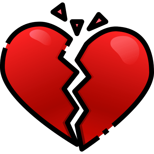Heartbroken broken heartbreak heartbroken icon