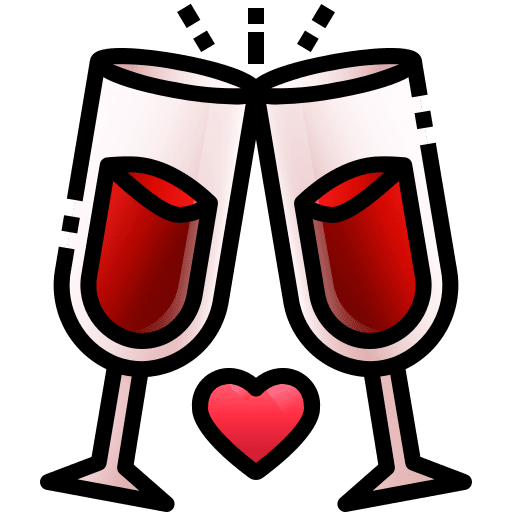 Champagne champagne glass love romantic icon Champagne champagne glass love romantic icon
