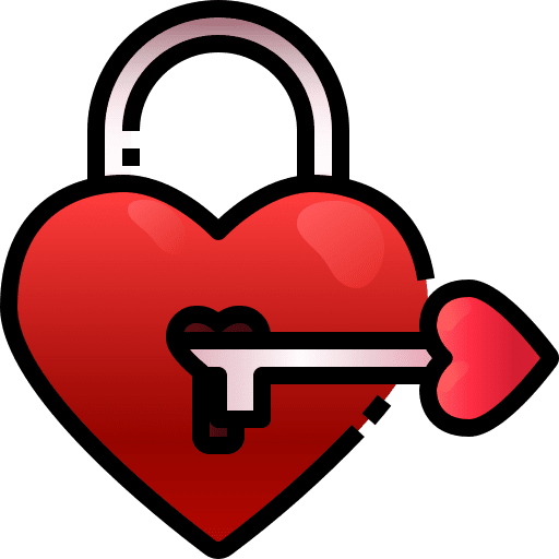 Padlock valentines day locked heart icon Padlock valentines day locked heart icon