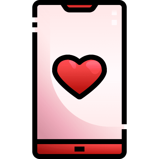 Phone phone valentines day social media icon Phone phone valentines day social media icon