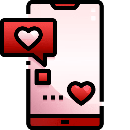 Phone social network like message icon Phone social network like message icon