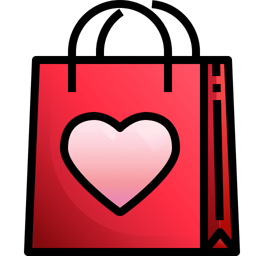 Shopping bag hearts valentines day shopper icon Shopping bag hearts valentines day shopper icon