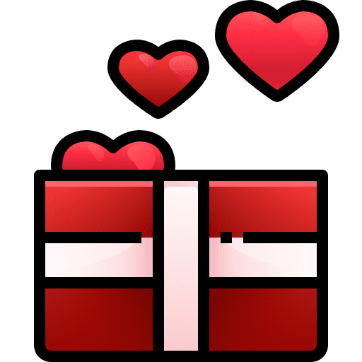 Gift surprise valentines day heart box icon Gift surprise valentines day heart box icon