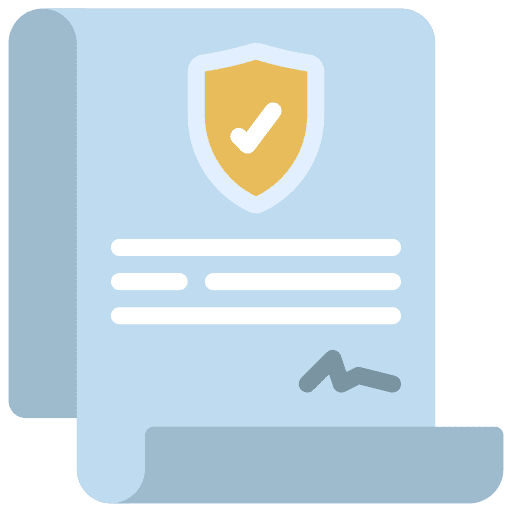 Insurance policy insurance policy files and folders guarantee icon