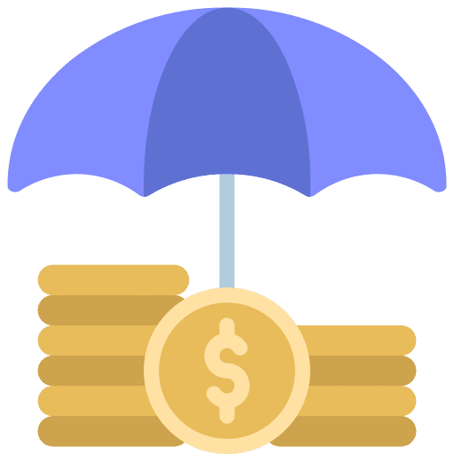 Investment insurance investment insurance security business and finance icon