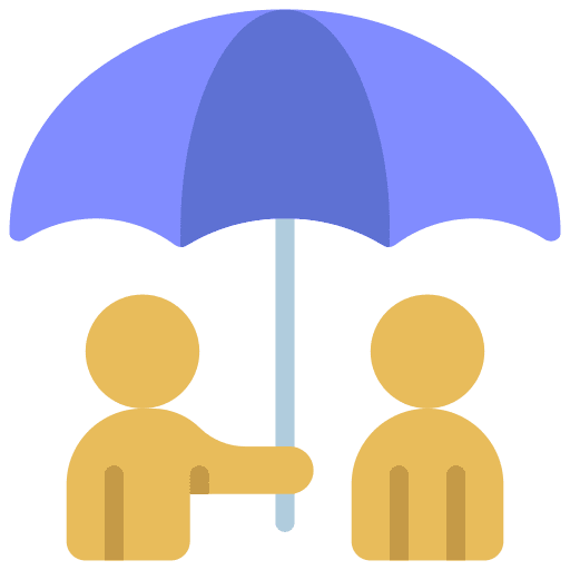 Insurance agent user people rain icon