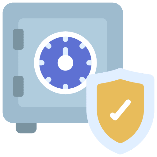 Safe box insurance safe box deposit box icon