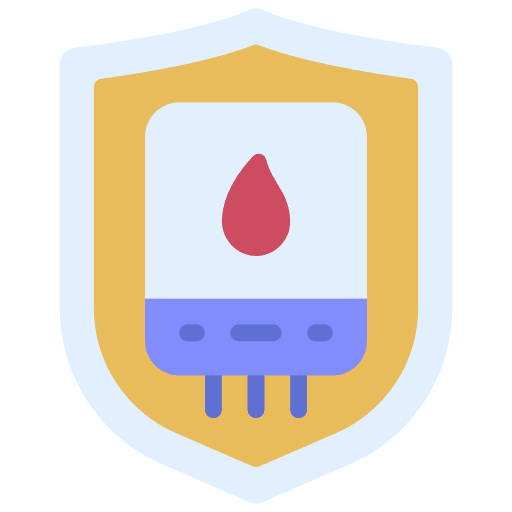 Water boiler water boiler protection shield icon
