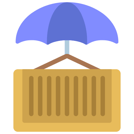 Delivery insurance delivery container shipping and delivery icon