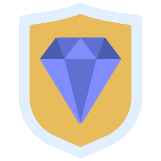 Diamond diamond protection wealth icon