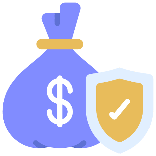 Money business and finance security umbrella icon
