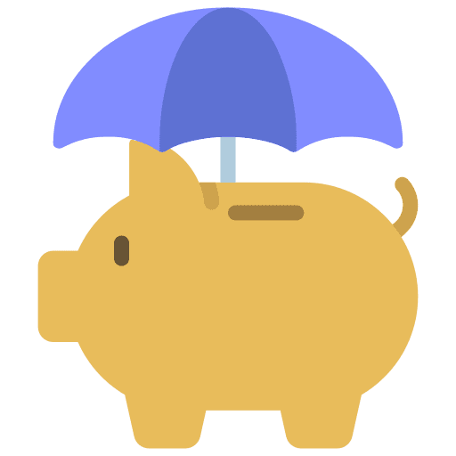 Piggy bank symbol insurance savings icon
