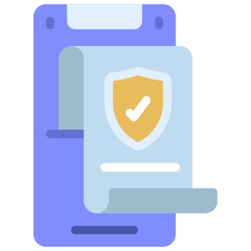 Smartphone safety electronics protection icon