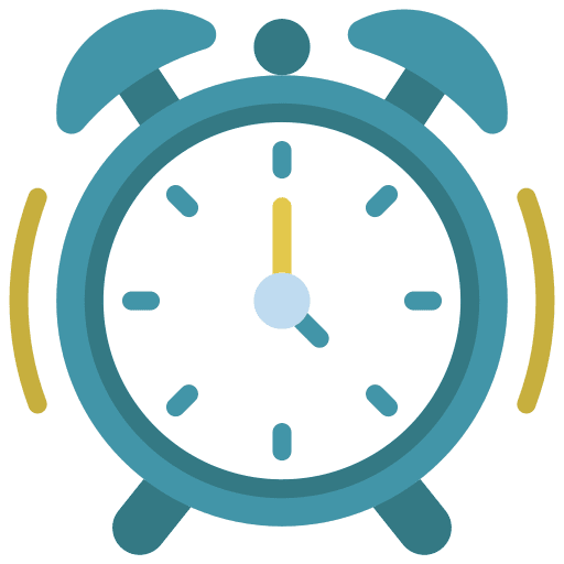Alarm clock timer time and date digital clock icon