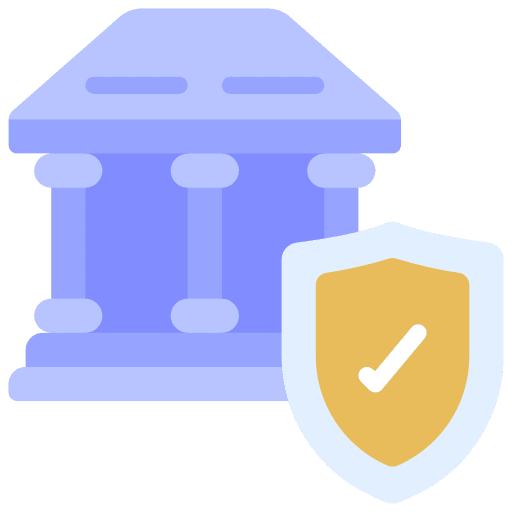 Bank security protection banking icon