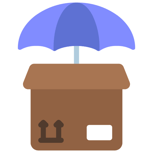 Delivery insurance delivery delivery insurance package icon