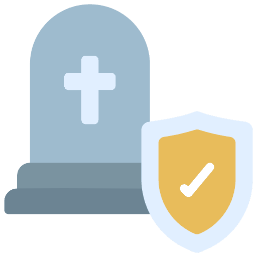 Life insurance rip security death icon