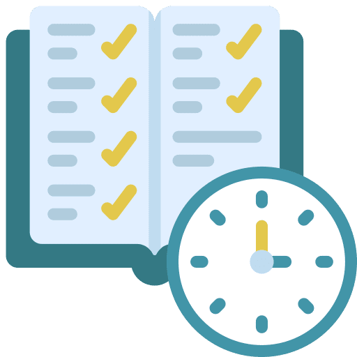 Checklist time and date time manager time management icon
