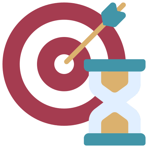 In time time management objective timer icon