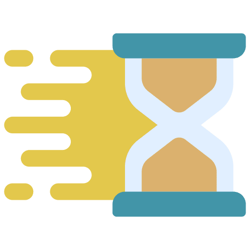 Quick response time short term time and date icon