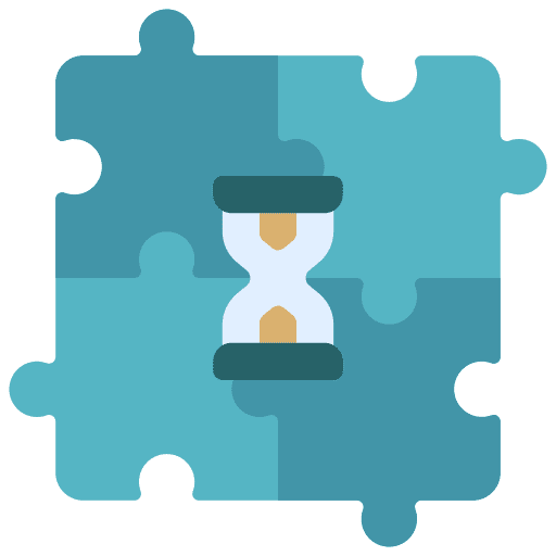 Quick selection time and date time jigsaw icon
