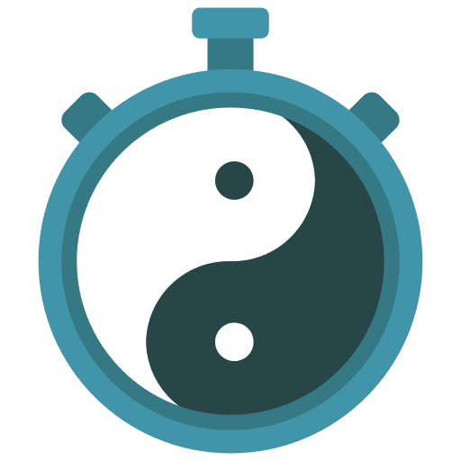 Relaxation timer rest ying yang icon
