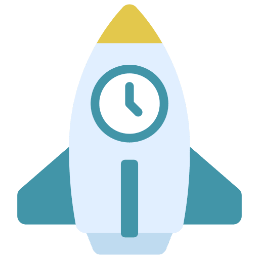 Rocket launch time launching rocket launch icon