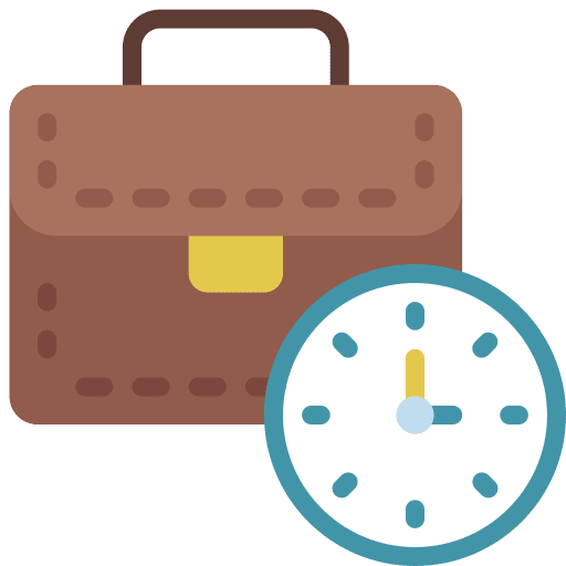Work time time work experiences schedule icon