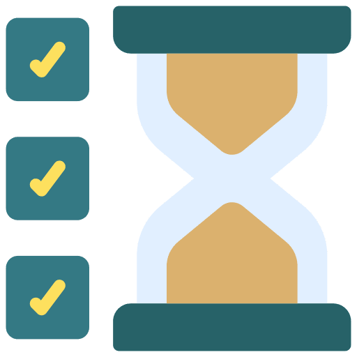 Checklist checklist hourglass process icon