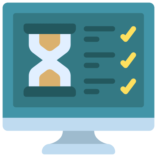 Checklist time and date clock checklist icon
