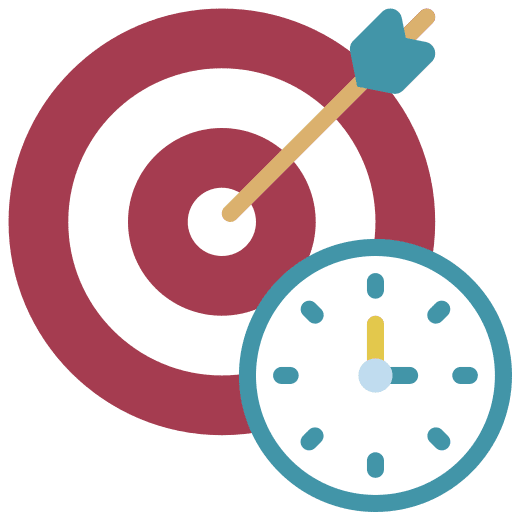 Goals objective target dart board icon