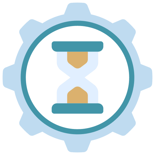 Time management chronometer productivity efficiency icon