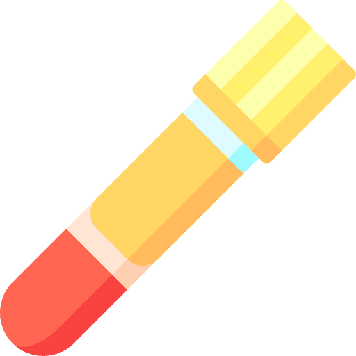 Blood tube test tube healthcare and medical blood tube icon