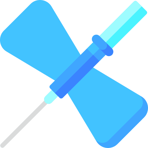 Butterfly needle hospital healthcare and medical syringe icon