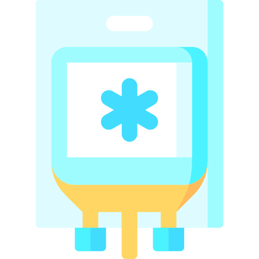 Cryoprecipitate transfusion hospital healthcare and medical icon