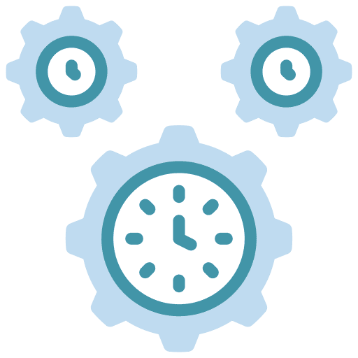 Time management clock timetable schedule icon