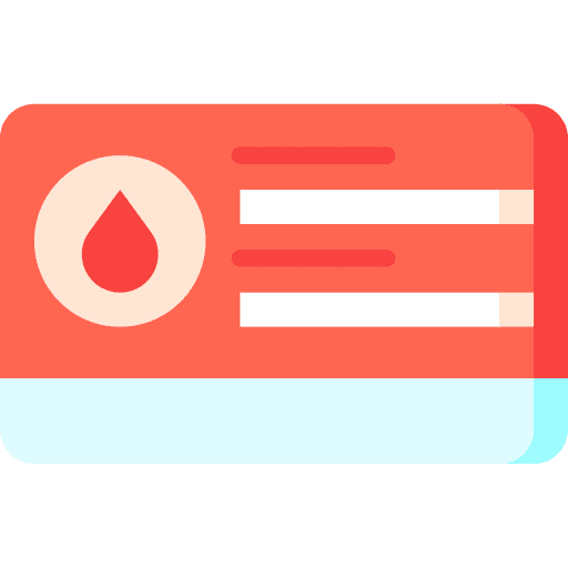 Blood donor card healthcare blood donation hospital icon Blood donor card healthcare blood donation hospital icon