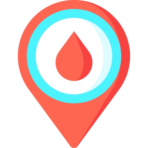 Location transfusion medical position icon Location transfusion medical position icon
