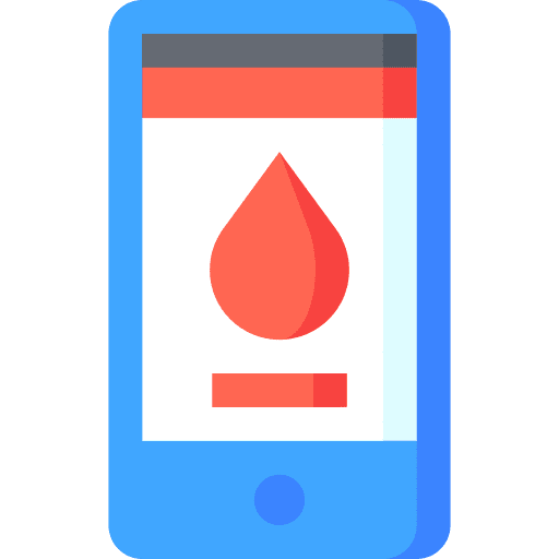 App blood donation donor mobile phone icon App blood donation donor mobile phone icon