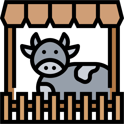 Cattle animals farming and gardening cattle icon