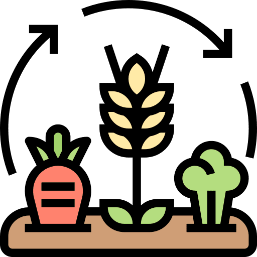 Plant crop farming and gardening rotation icon