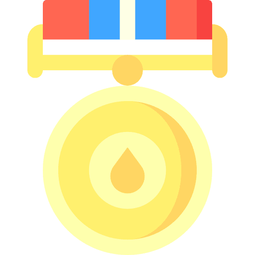 Recognition quality drop medal icon Recognition quality drop medal icon