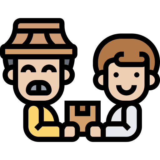 Customer product package customer service icon
