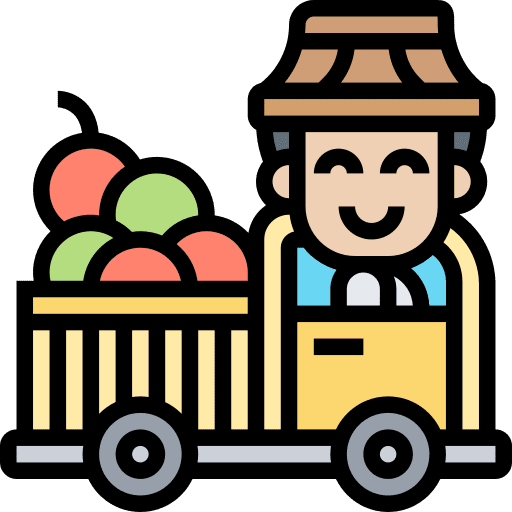 Delivery pick up farm car icon
