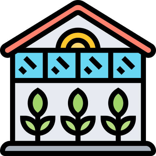 Greenhouse plan agriculture farming and gardening icon