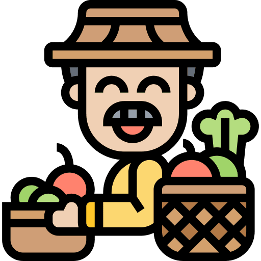 Harvest farming and gardening root vegetables crop icon