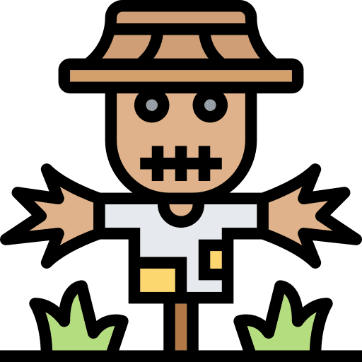 Scarecrow farm agriculture nature icon