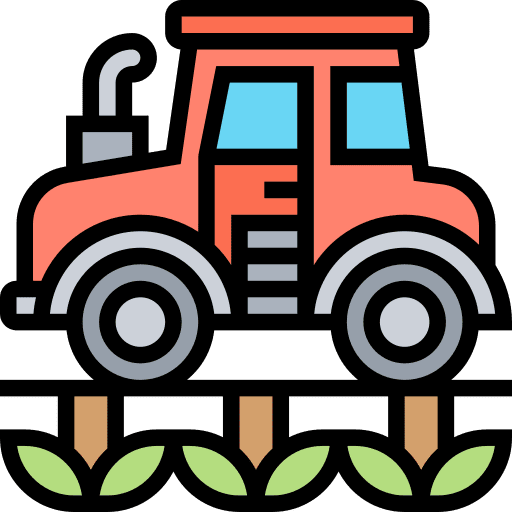 Tractor tractor transportation farming and gardening icon